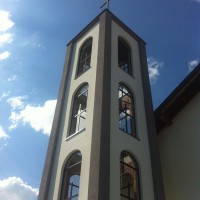 Foto gjate ndertimit të Kombonjares se Kishes